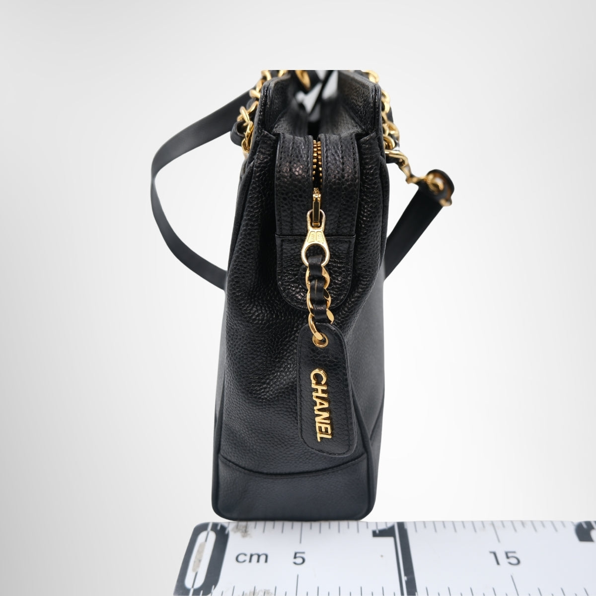 Chanel Triple Coco Mark Chain Shoulder Bag – Pre-Owned Luxury Brand Bags – Antonio & Co Side View