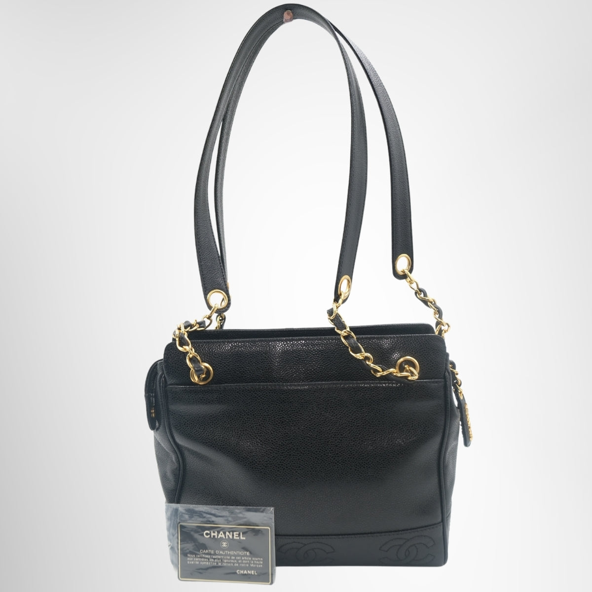 Chanel Vintage Triple CC Caviar Tote Bag – Pre-Owned Luxury Brand Bag – Antonio & Co Accessory 