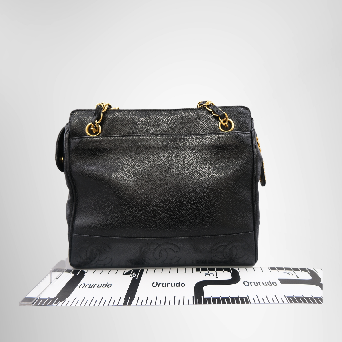 Vintage Triple CC Caviar Tote Bag