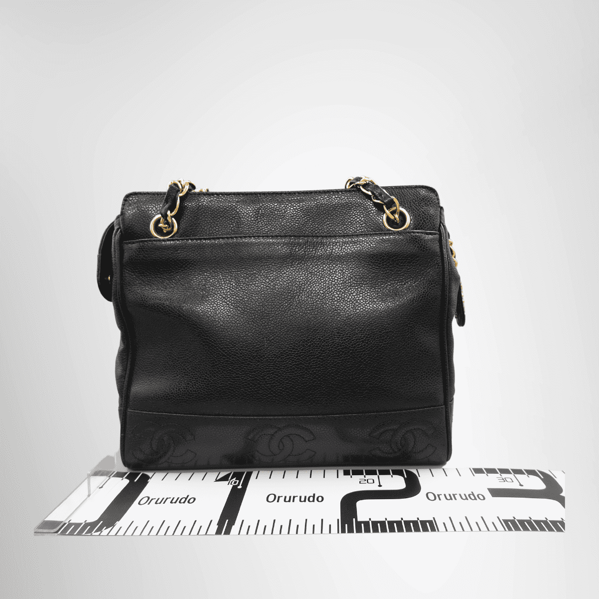 Chanel Vintage Triple CC Caviar Tote Bag