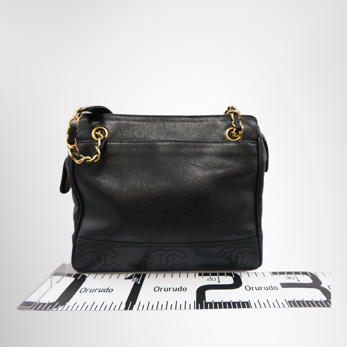 Vintage Triple CC Caviar Tote Bag