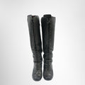 Chanel Interlocking CC Logo Over-the-Knee Leather Lace-Up Boots – Pre-Owned Luxury Brand Shoes – Antonio & Co Front Page