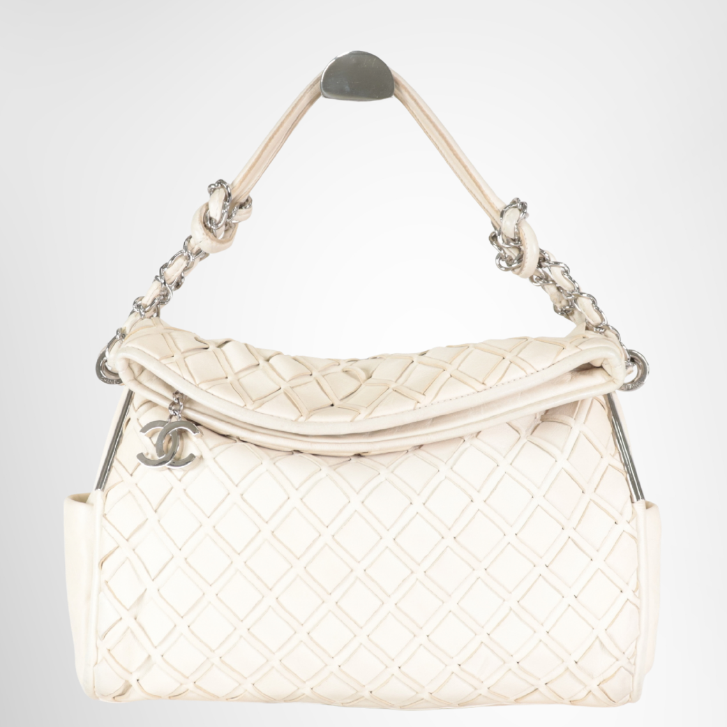 Chanel Lambskin Braided Chain Shoulder Bag – Ivory