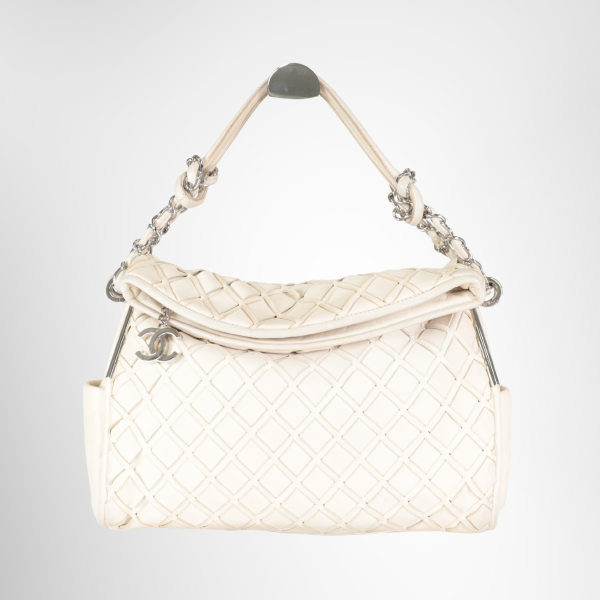Chanel Lambskin Braided Chain Shoulder Bag – Ivory