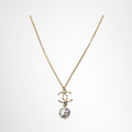 Chanel CC Logo Marble Patterned Pearl Drop Necklace – Pre-Owned Luxury Accessory – Antonio & Co – Front Page