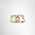 Chanel Interlocking CC Logo Crystal Embellishments Brooch – Pre-Owned Luxury Accessory – Antonio & Co – Close up