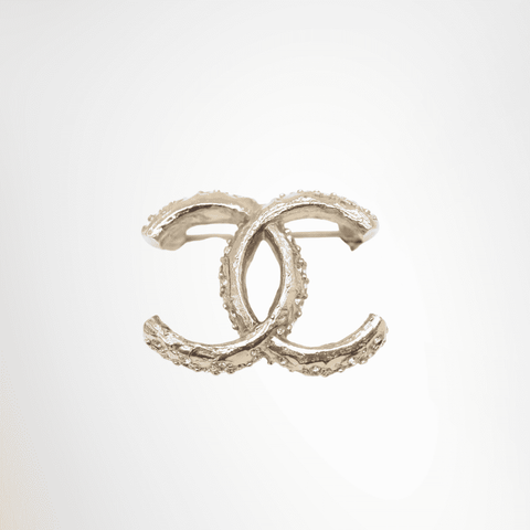 Chanel Interlocking CC Logo Crystal Embellishments Brooch