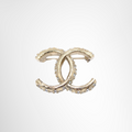 Chanel Interlocking CC Logo Crystal Embellishments Brooch – Pre-Owned Luxury Accessory – Antonio & Co – Front Page