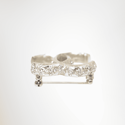 Chanel Interlocking CC Logo Crystal Embellishments Brooch
