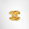 Chanel Matelasse Interlocking CC Logo Brooch – Pre-Owned Luxury Accessory – Antonio & Co – Back View