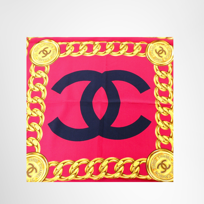 Chanel Preowned Luxury 31 Rue Cambon Paris Silk Scarf Front View - Antonio & Co.
