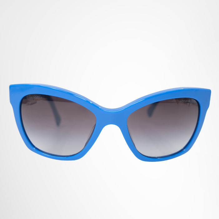 Chanel Preowned Luxury 5313 Sunglasses in Bright Blue Sunglasses Front View - Antonio & Co.