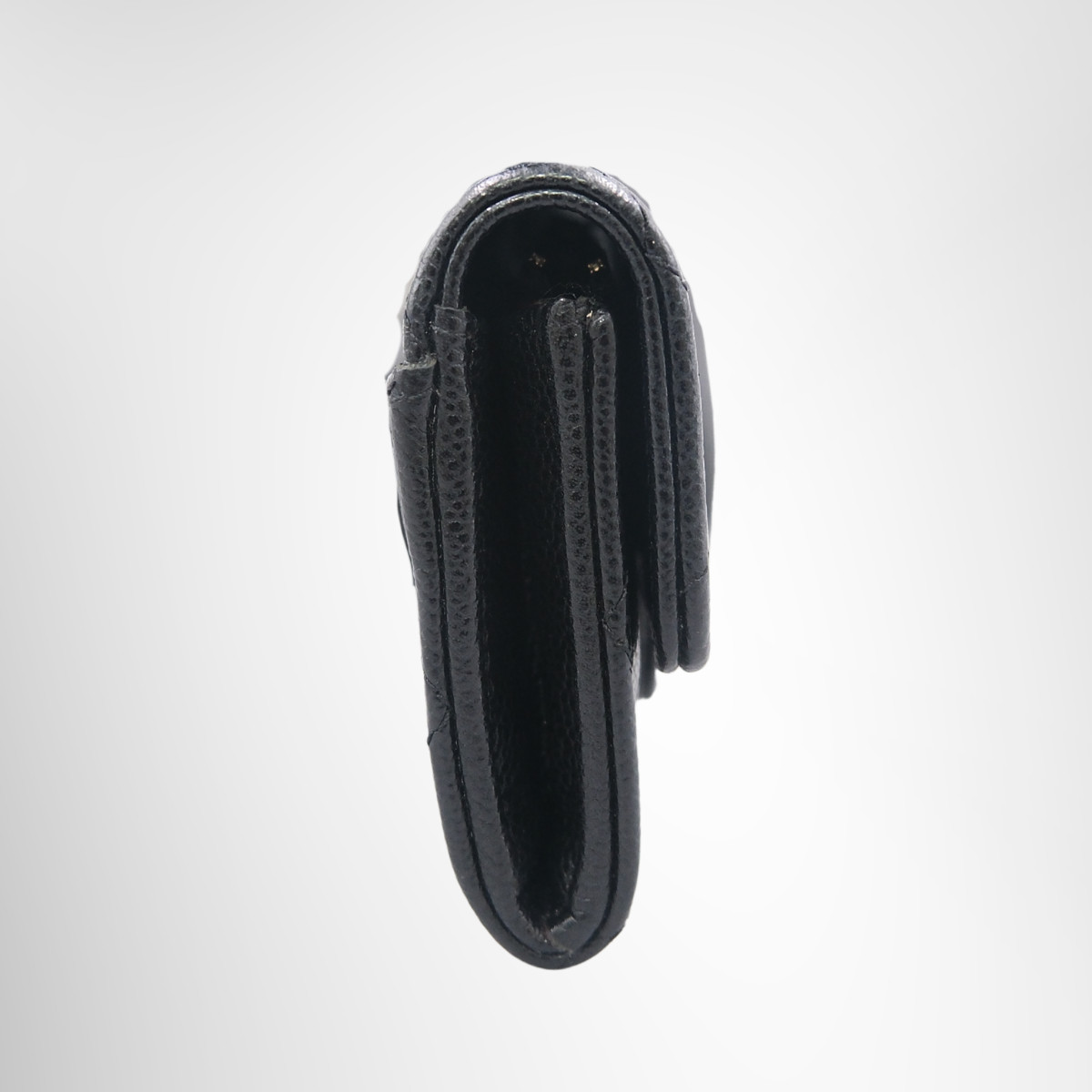 Chanel Caviar Quilted Flap Card Holder Wallet Black