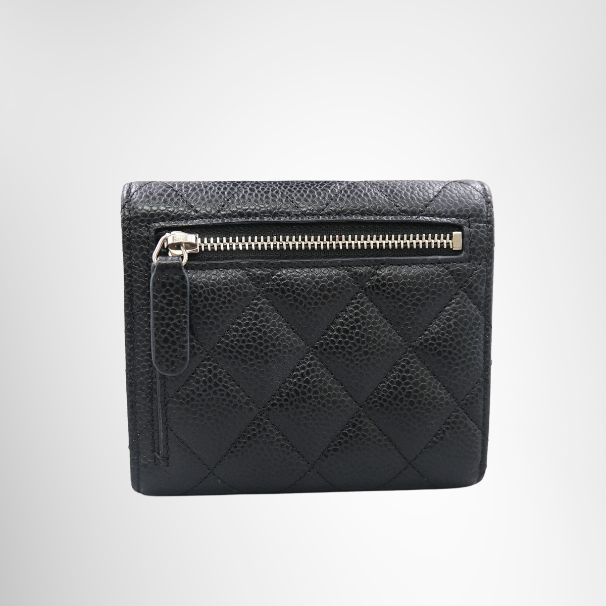 Chanel Caviar Quilted Flap Card Holder Wallet Black