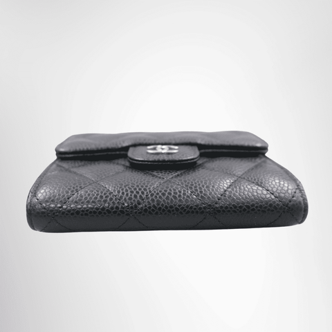 Chanel Classic Small Flap Wallet in Black Caviar Leather
