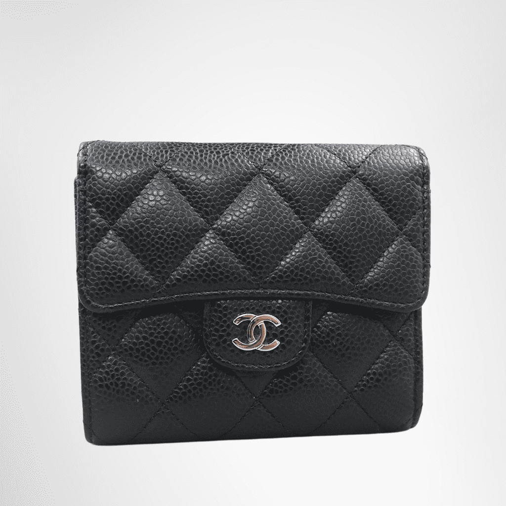 Chanel Classic Small Flap Wallet in Black Caviar Leather