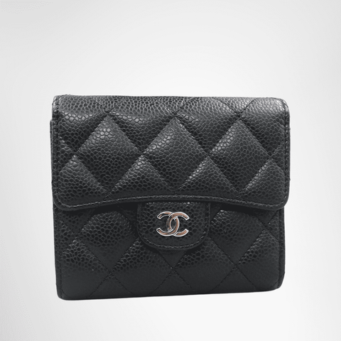 Chanel Classic Small Flap Wallet in Black Caviar Leather
