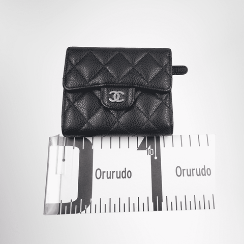 Chanel Classic Small Flap Wallet in Black Caviar Leather