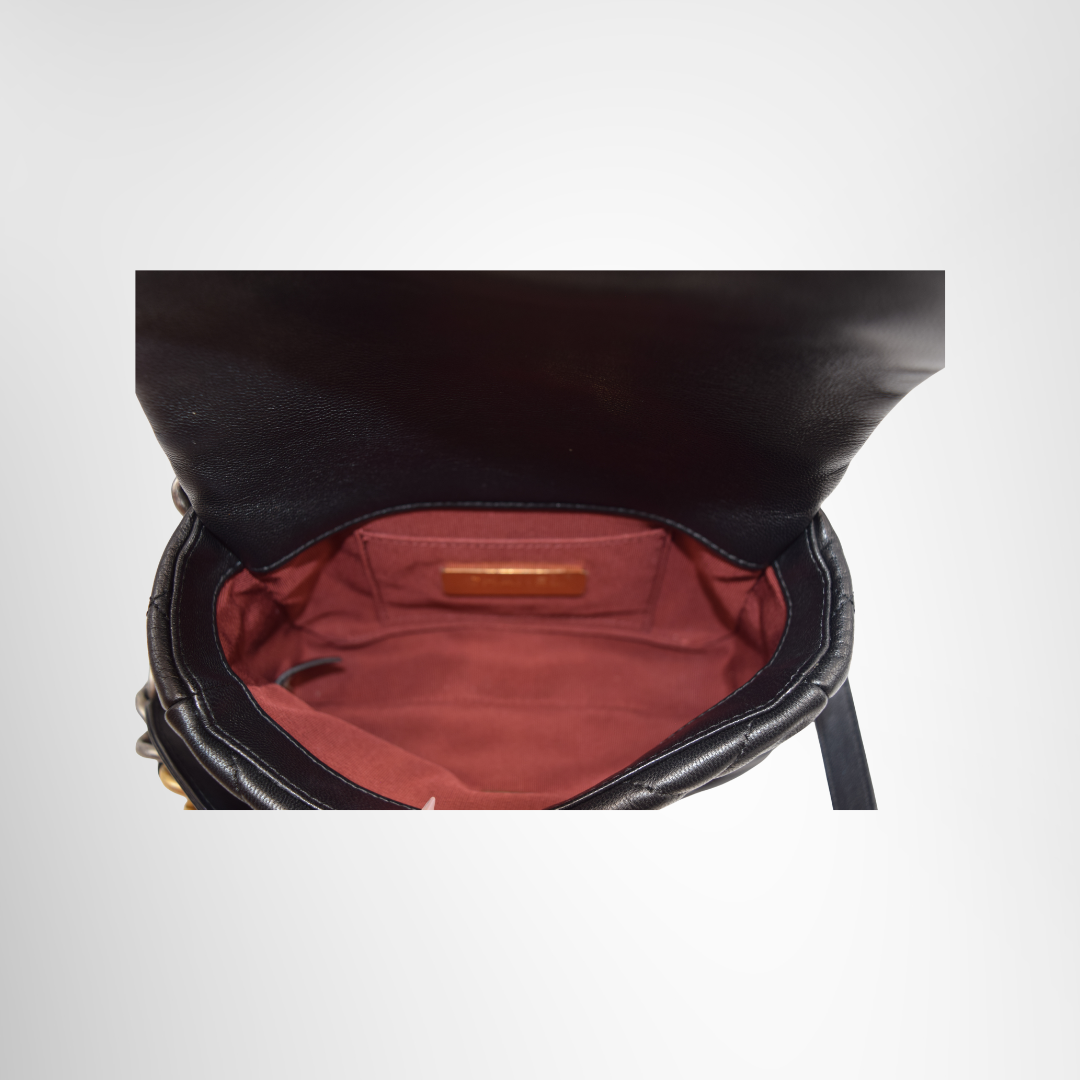 Chanel Preowned Luxury Bag Chanel 19 Small Waist Bag Interior View