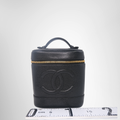 Chanel Preowned Luxury Bag Coco Mark Caviar Vanity Bag Front View 2