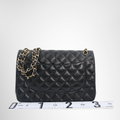 Chanel Preowned Luxury Bag Jumbo Classic Double Flap Bag in Quilted Lambskin Back View
