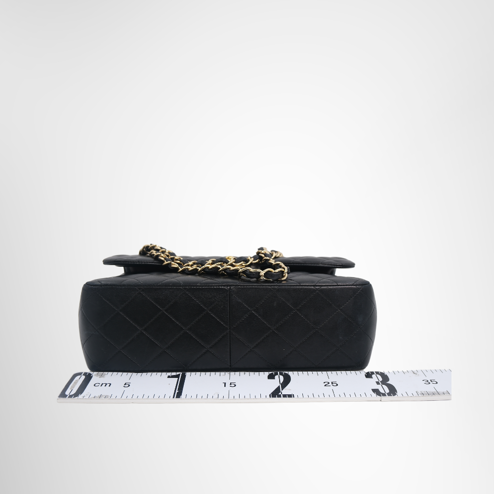 Chanel Preowned Luxury Bag Jumbo Classic Double Flap Bag in Quilted Lambskin Bottom View