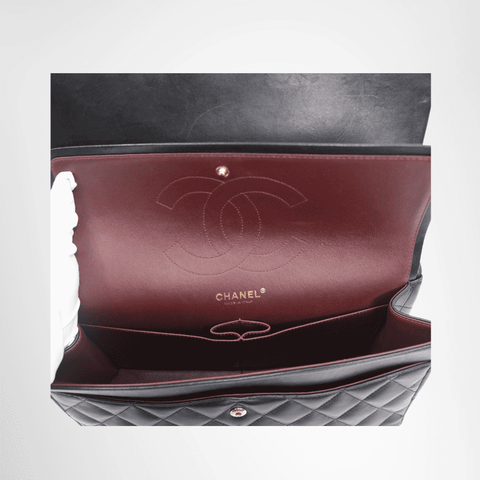Chanel Jumbo Classic Double Flap Bag in Quilted Lambskin Black