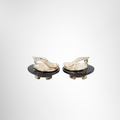 Chanel Preowned Luxury Black Plastic CC Logo Rhinestone Clip-On Accessories Side View - Antonio & Co.