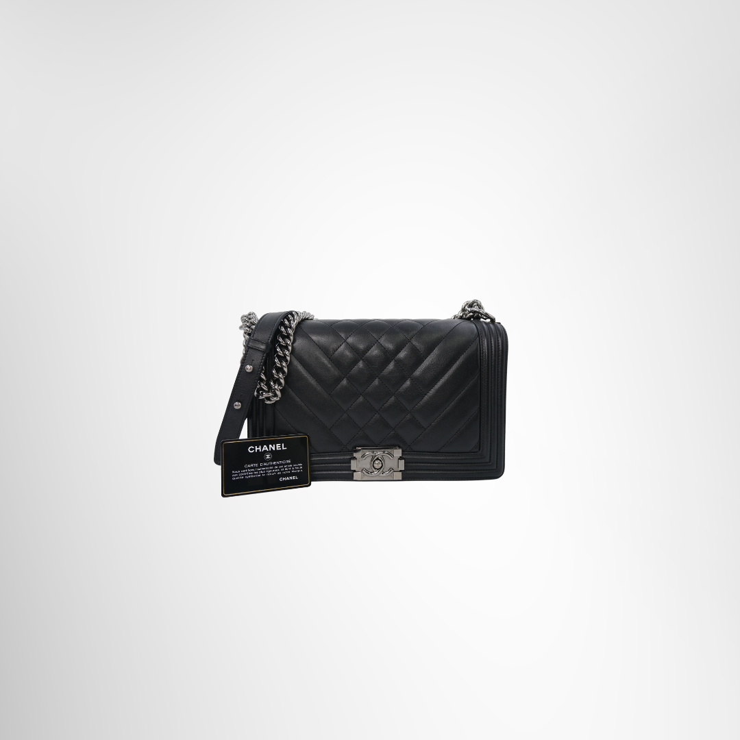 Chanel Preowned Luxury Boy Bag Front Page