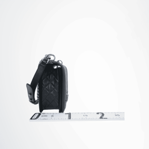 Chanel Boy Chevron Quilted Lambskin Flap Bag – Black