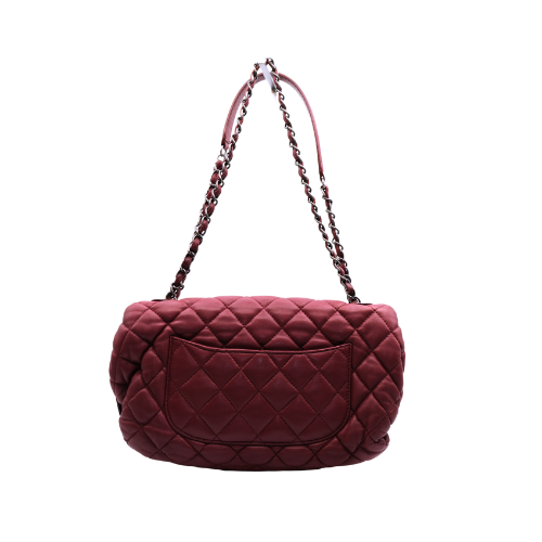 Chanel Preowned Luxury Classic Flap Bubble Quilted Bag Back View