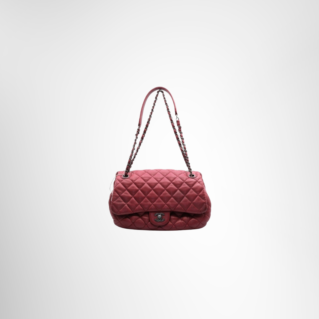 Chanel Preowned Luxury Classic Flap Bubble Quilted Bag Front View 1