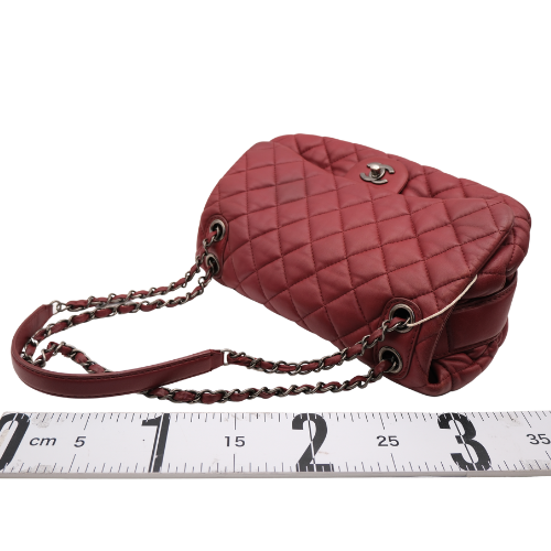 Chanel Preowned Luxury Classic Flap Bubble Quilted Bag Top View