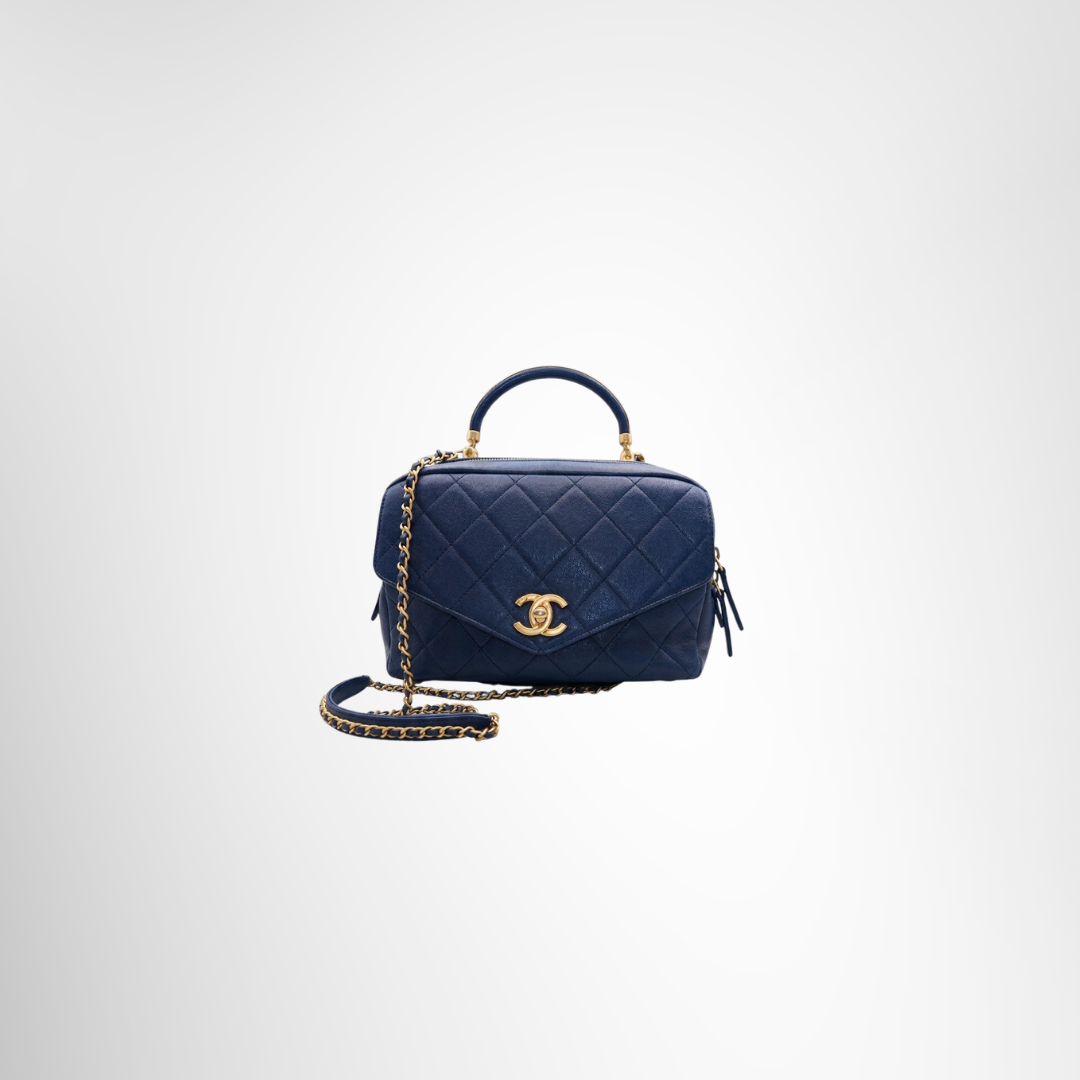 Chanel Preowned Luxury Coco Top Handle Bag Front View 1