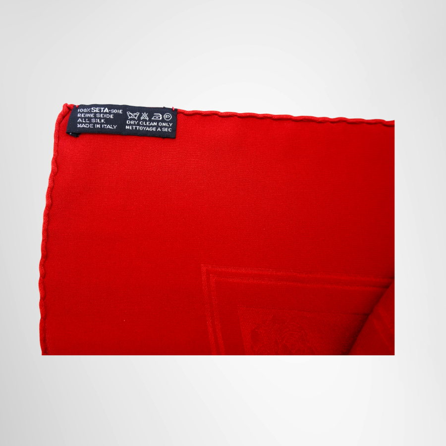Chanel Preowned Luxury Jacquard Silk Square Scarf Tag View - Antonio & Co.