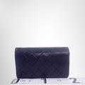 Chanel Preowned Luxury Matrasse Push Rock Chain Navy Lambskin Bag Back View - Antonio & Co.