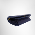 Chanel Preowned Luxury Matrasse Push Rock Chain Navy Lambskin Bag Bottom Side View2 - Antonio & Co.
