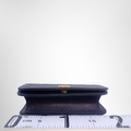 Chanel Preowned Luxury Matrasse Push Rock Chain Navy Lambskin Bag Bottom View - Antonio & Co.