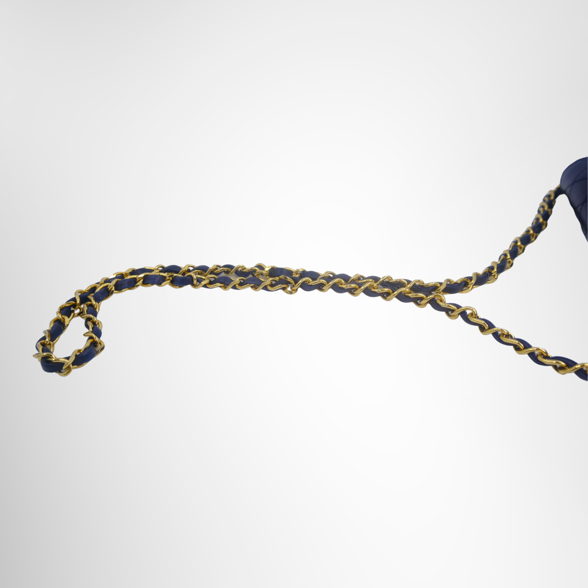 Chanel Preowned Luxury Matrasse Push Rock Chain Navy Lambskin Bag Strap - Antonio & Co.