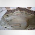 Chanel Preowned Luxury New Travel Line Tote MM Beige Bag Inside View - Antonio & Co.