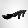 Chanel Preowned Luxury Sandals Vintage Y2K Square Buckle Coco Mark Mule Heeled Sandals Side View