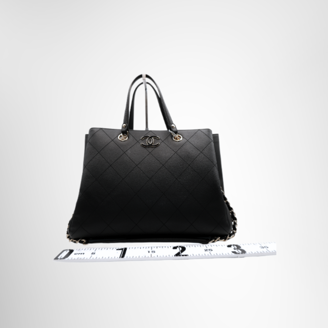 Chanel Preowned Luxury Shopping Tote Front View