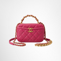 Chanel Preowned Luxury Small Top Handle Vanity Bag Front Page