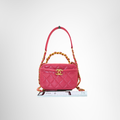 Chanel Preowned Luxury Small Top Handle Vanity Bag Front View