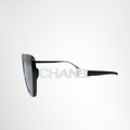 Chanel Preowned Luxury Square CH5422B with Black Acetate Frame Sunglasses Side View - Antonio & Co.
