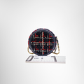 Chanel Preowned Luxury Tweed Round Bag Back View