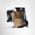 Chanel Preowned Luxury Velvet Quilted Pearl Crush Drawstring Bag Interior View