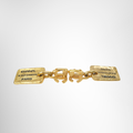 Chanel Preowned Luxury Vintage CC 31 Rue Cambon Gold Plated Clip-On Earrings Accessories Back Side View - Antonio & Co.
