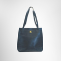 Chanel Preowned Luxury Vintage Coco Mark Tote Front View 1