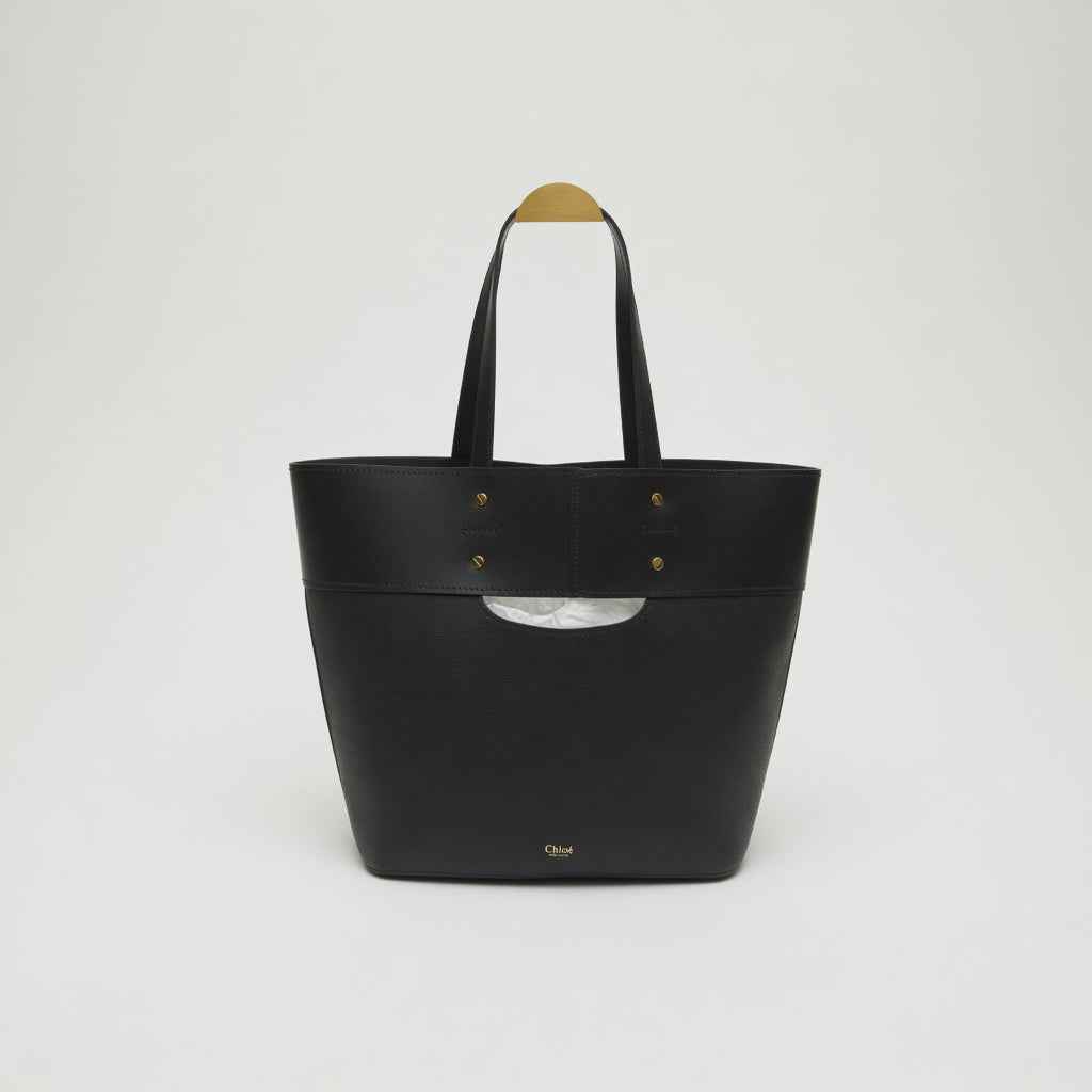 Chloé Aby Medium Leather Tote – Black